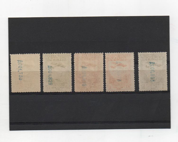 ESPAÑA DEL AÑO 1931 Nº 650/654 XI CENTENARIO DE LA FUNDACION DEL MONASTERIO DE MONTSERRAT **