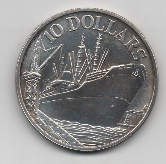 SINGAPUR DEL AÑO 1977 DE 10 DOLARES