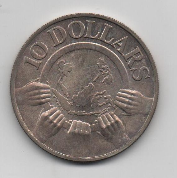 SINGAPUR DEL AÑO 1977 MANOS DE 10 DOLARES