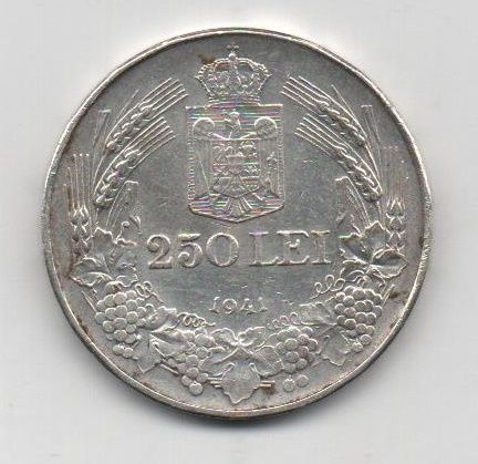 RUMANIA DEL AÑO 1941 DE 250 LEI