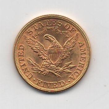 ESTADOS UNIDOS DEL AÑO 1897 DE 5 DOLARES