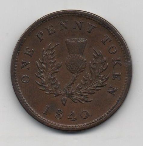 CANADA DEL AÑO 1840 NUEVA ESCOCIA DE 1 PENNI