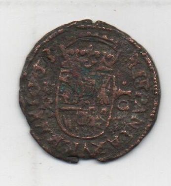 ESPAÑA FELIPE IV DEL AÑO 1663 DE 16 MARAVEDIS