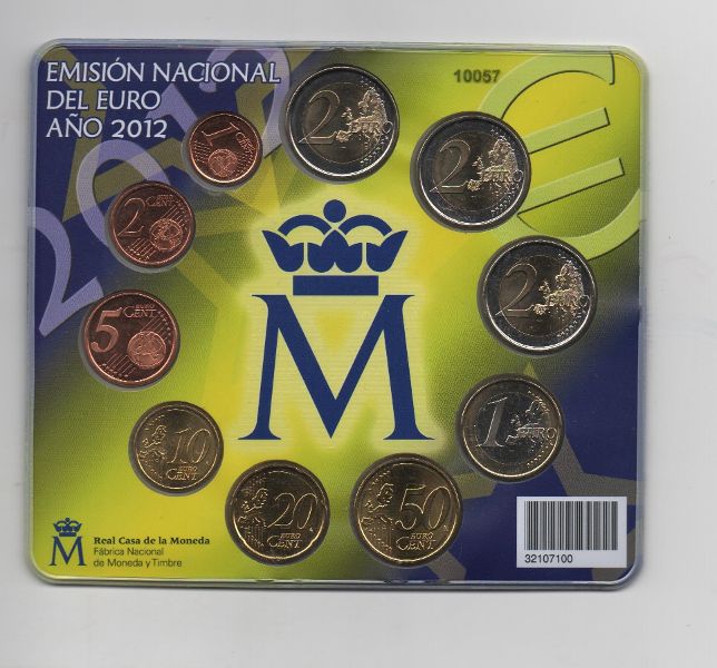 ESPAÑA DEL AÑO 2012 EUROSET FDC