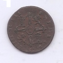 ESPAÑA ISABEL II DEL AÑO 1849 2 MARAVEDIES