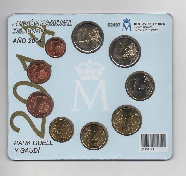 ESPAÑA DEL AÑO 2014 EUROSET FDC