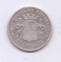G. PROVISIONAL DEL AÑO 1870 *70 DE 1 PESETA