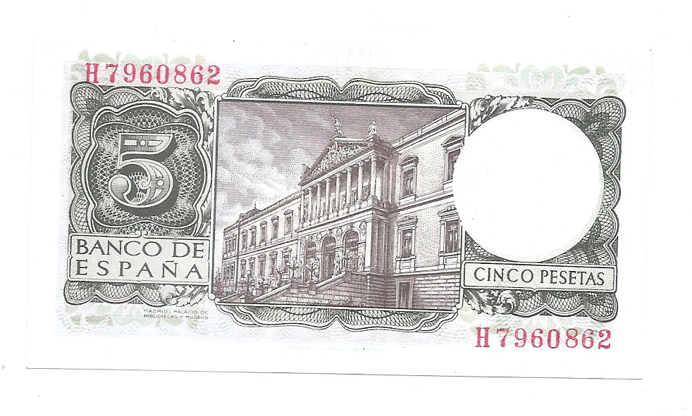 ESTADO ESPAÑOL AÑO 1954 DE 5 PTS