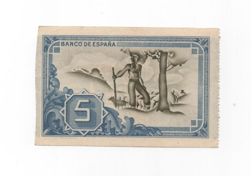 ESPAÑA BILLETE LOCAL REPUBLICANO DEL AÑO 1937 DE 5 PESETAS. BILBAO