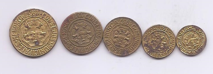 ESPAÑA SERIE COMPLETA DEL AÑO 1937 DE 5 VALORES