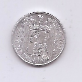 ESTADO ESPAÑOL (FRANCO) DEL AÑO 1953 DE 10 CENTIMOS