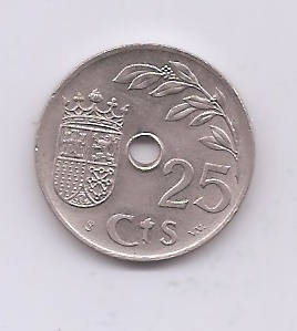 ESTADO ESPAÑOL (FRANCO) DEL AÑO 1937 DE 25 CENTIMOS