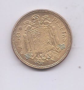 ESTADO ESPAÑOL (FRANCO) DEL AÑO 1953*68 DE 2,50 PESETAS