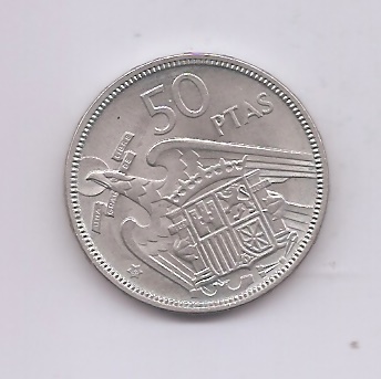 ESTADO ESPAÑOL (FRANCO) DEL AÑO 1957*58 DE 50 PESETAS