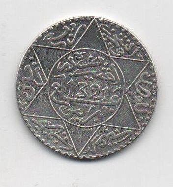 MARRUECOS DEL AÑO 1902-1903 DE 2 1/2 DIRHAM