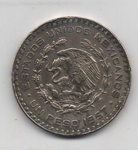 MEXICO DEL AÑO 1957 DE 1 PESO