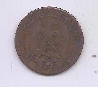 FRANCIA DEL AÑO 1862 DE 10 CENTIMOS