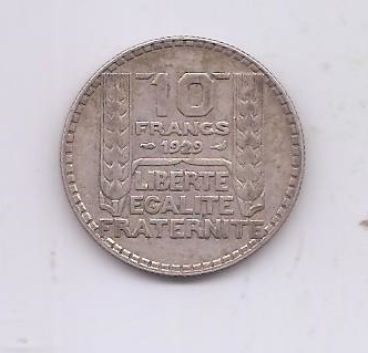 FRANCIA DEL AÑO 1929 DE 10 FRANCOS