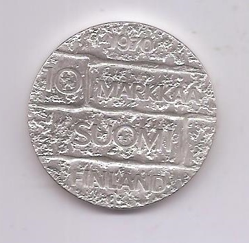 FINLANDIA 10 MARKKAAS AÑO 1970