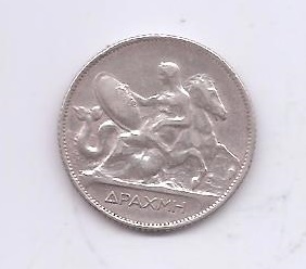 GRECIA DEL AÑO 1910 DE 1 DRACHMA