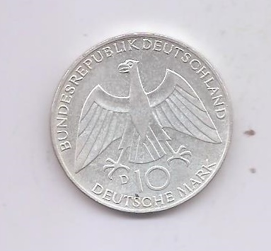 ALEMANIA DEL AÑO 1972 LETRA D DE 10 MARCOS
