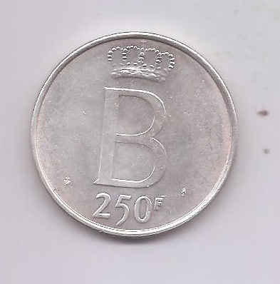 BELGICA DEL AÑO 1976 DE 250 FRANCOS