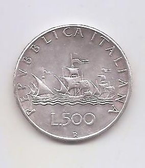 ITALIA DEL AÑO 1966 DE 500 LIRAS