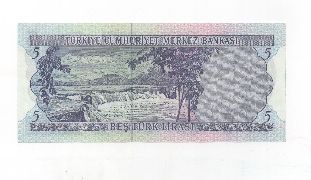 TURKIA DEL AÑO 1976 DE 5 LIRASI