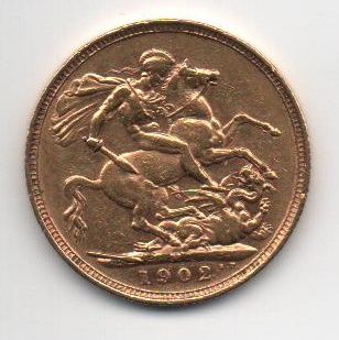 GRAN BRETAÑA DEL AÑO 1902 DE 1 LIBRA