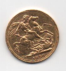 GRAN BRETAÑA DEL AÑO 1890 DE 1 LIBRA