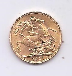 GRAN BRETAÑA DEL AÑO 1911 DE 1 LIBRA