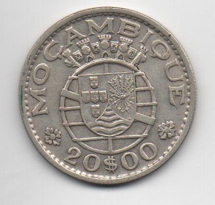 MOZAMBIQUE DEL AÑO 1960 DE 20 ESCUDOS