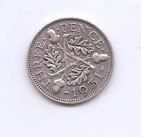 GRAN BRETAÑA DEL AÑO 1931 DE 3 PENIQUES
