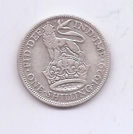 GRAN BRETAÑA DEL AÑO 1929 DE 1 SHILLING