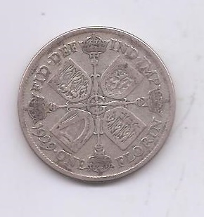 GRAN BRETAÑA DEL AÑO 1929 DE 1 FLORIN