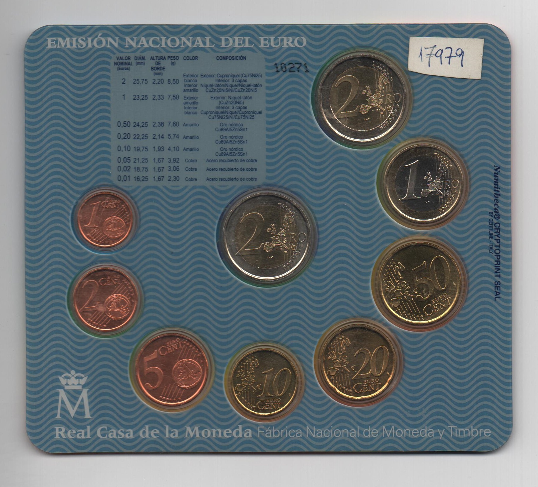 ESPAÑA DEL AÑO 2005 EUROSET FDC