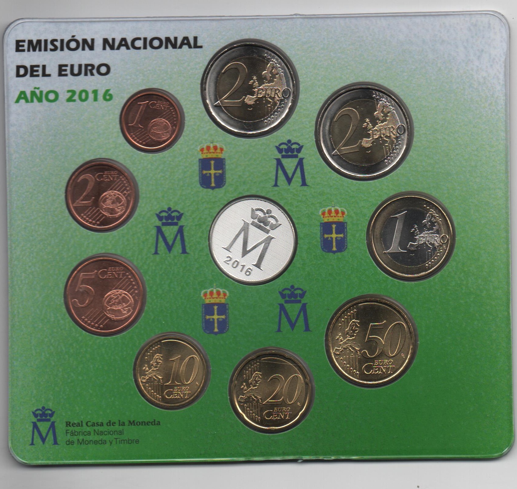 ESPAÑA DEL AÑO 2016 EUROSET FDC