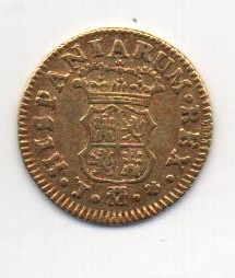 ESPAÑA FERNANDO VI DEL AÑO 1759 DE 1/2 ESCUDO