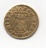 ESPAÑA FERNANDO VI DEL AÑO 1752 DE 1/2 ESCUDO
