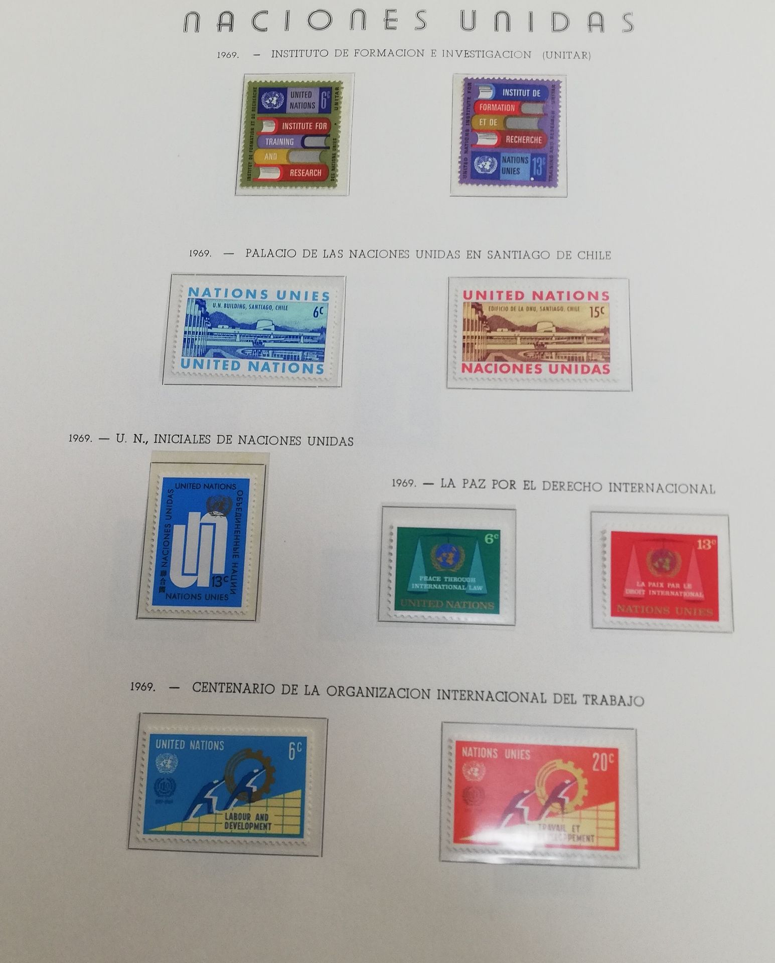 COLECCION COMPLETA SELLOS N.UNIDAS DE 1951 A 1986