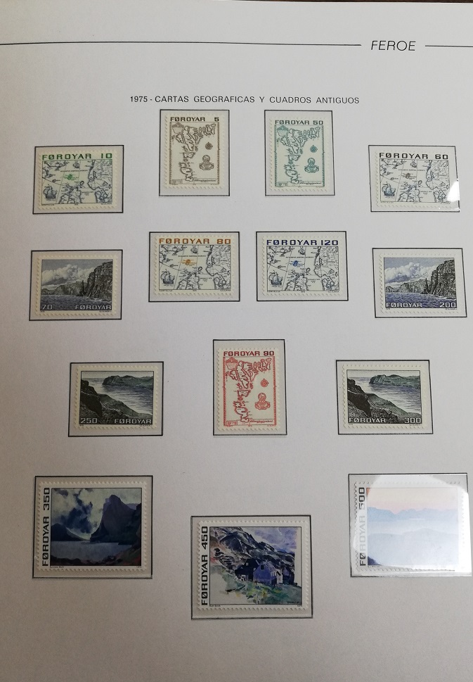 COLECCION SELLOS FEROE AÑOS 1975 A 1986