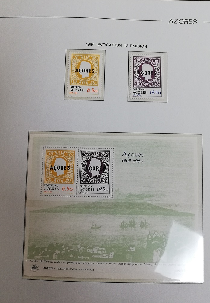 COLECCION SELLOS AÇORES AÑOS 1980 A 1986