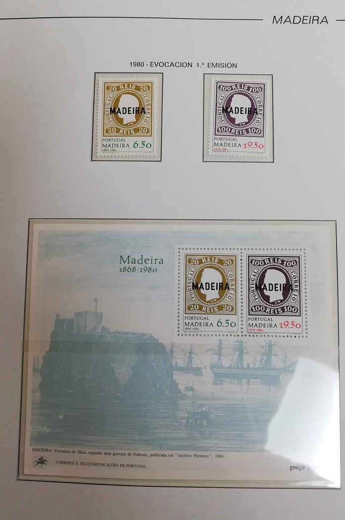 COLECCION DE SELLOS MADEIRA DE 1980 AL 1986