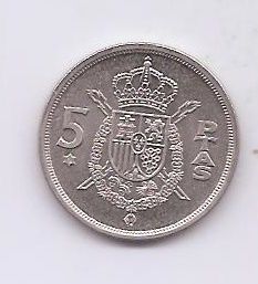 ESPAÑA DEL AÑO 1975*76 DE 5 PESETAS