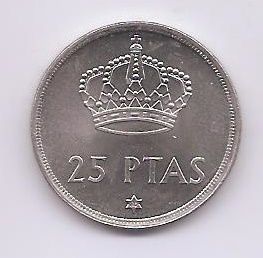 ESPAÑA DEL AÑO 1975*80 DE 25 PESETAS