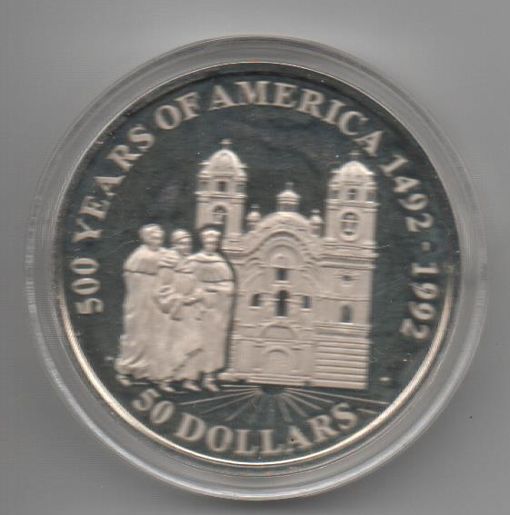 ISLAS COOK DEL AÑO 1991 DE 50 DOLARES