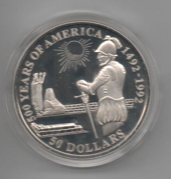 ISLAS COOK DEL AÑO 1992 DE 50 DOLARES