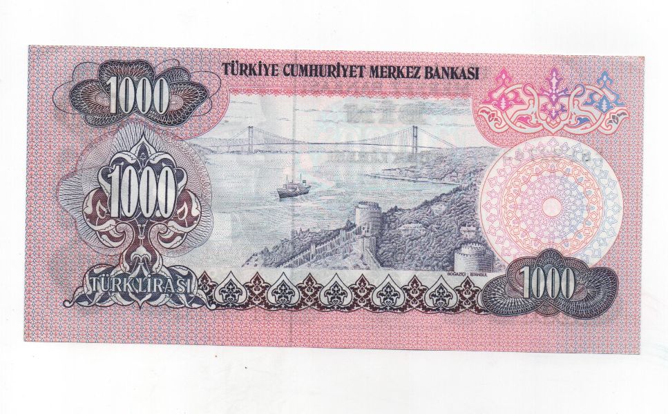 TURKIA DEL AÑO 1970 DE 1000 LIRASI