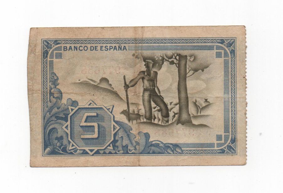 ESPAÑA BILLETE LOCAL REPUBLICANO DEL AÑO 1937 DE 5 PESETAS. BILBAO