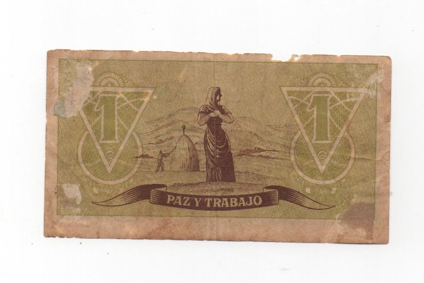 ESPAÑA BILLETE LOCAL REPUBLICANO DEL AÑO 1936 DE 1 PESETA. CONSEJO DE ASTURIAS Y LEON